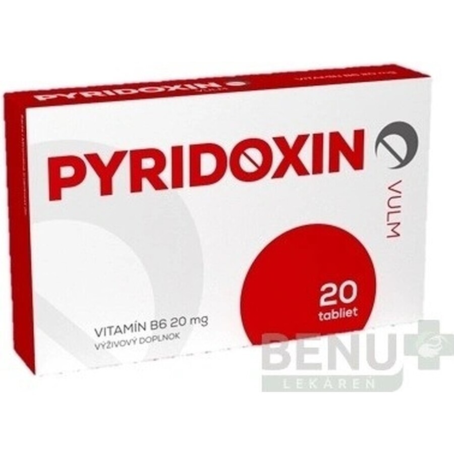 VULM PYRIDOXIN 1×20 tbl, complemento alimenticio