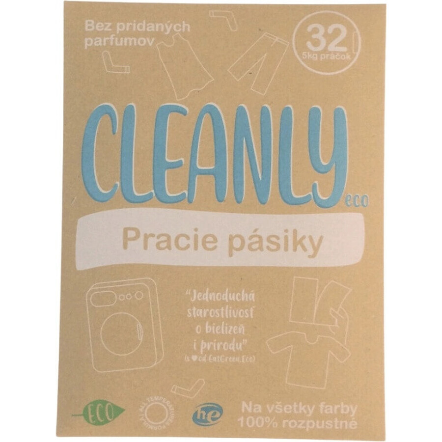 Cleanly Eco Wasstrips 1×32 wasbeurten, voor alle kleuren