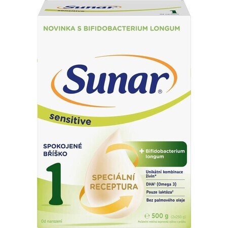 Sunar Sensitive 1 1 x 500g, zuigelingenvoeding voor baby's vanaf de geboorte