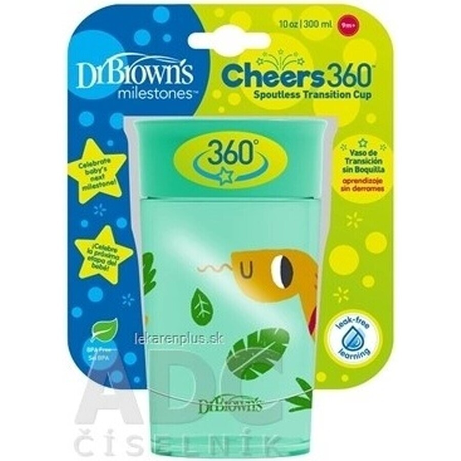 Dr. BROWN'S CHEERS CHEERS JUNGLE 300 ml 1×1, turquoise, 9m+.