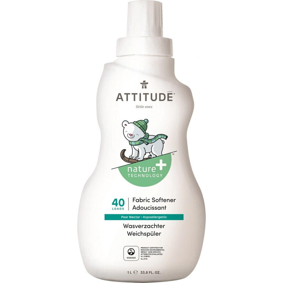 ATTITUDE Lessive pour enfants avec arôme de jus de poire 1×1000 ml, Lessive pour enfants