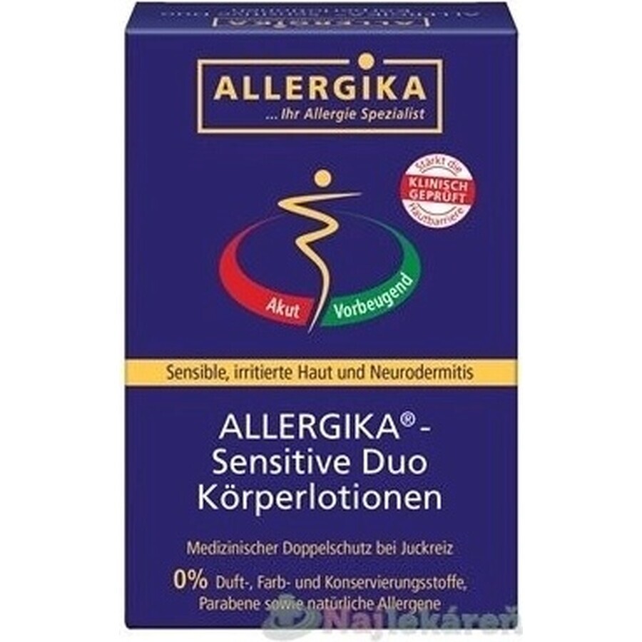 ALLERGIKA SENSITIVE DUO 1×1 set, (Lipolotio Sensitive 200 ml + Hydrolotio Sensitive 200 ml)