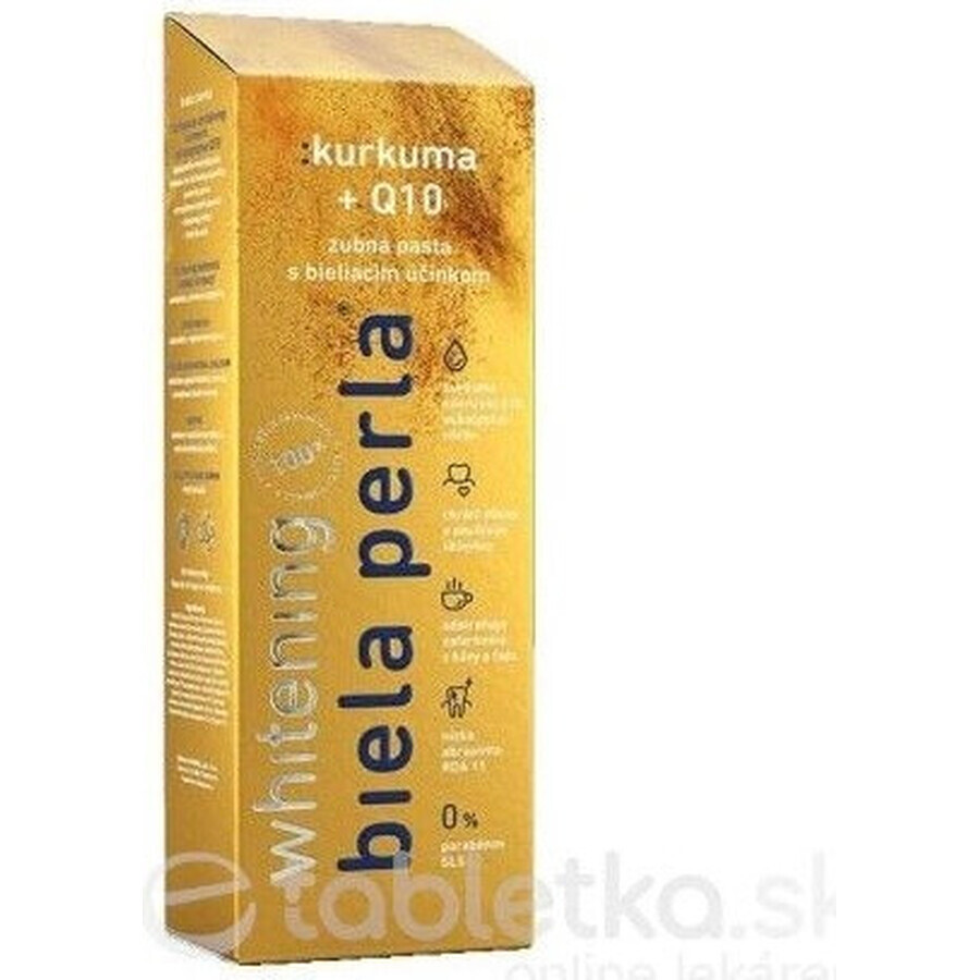 Perla bianca - curcuma + Q10, dentifricio 1×75 ml, dentifricio