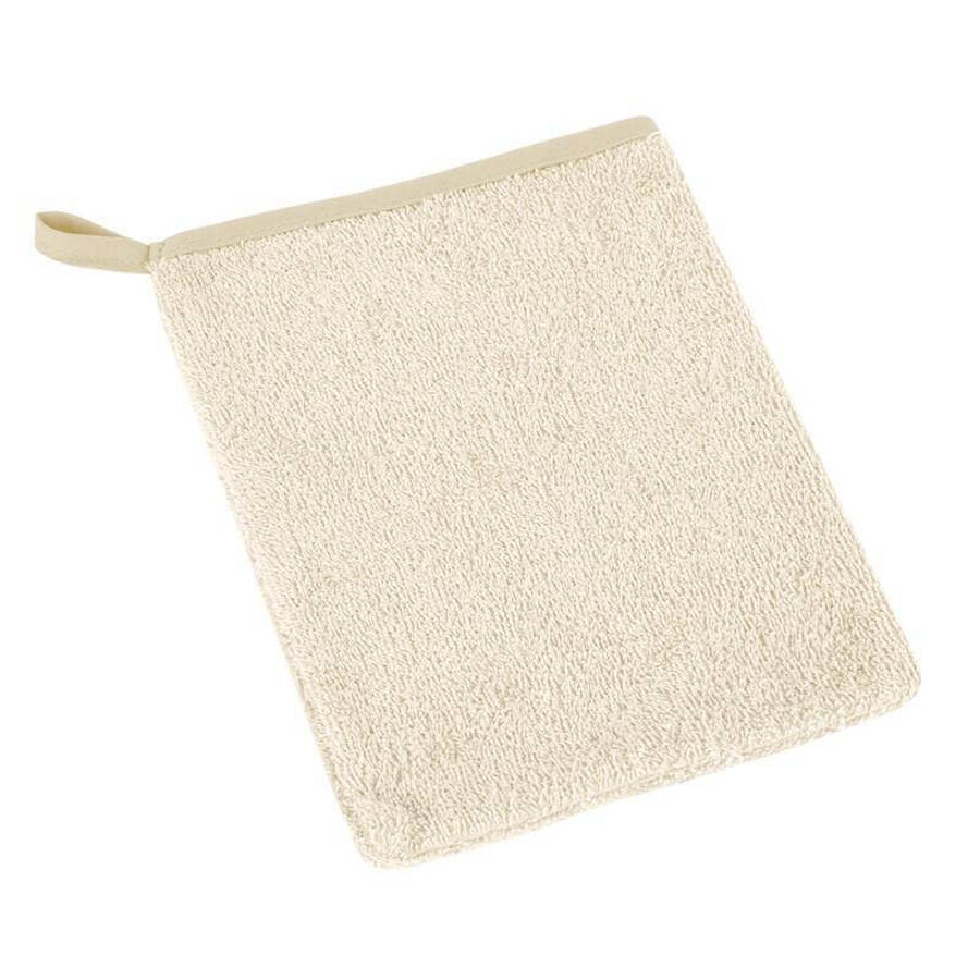 Badstof beige washandje 1×1 stuk, beige badstof washandje