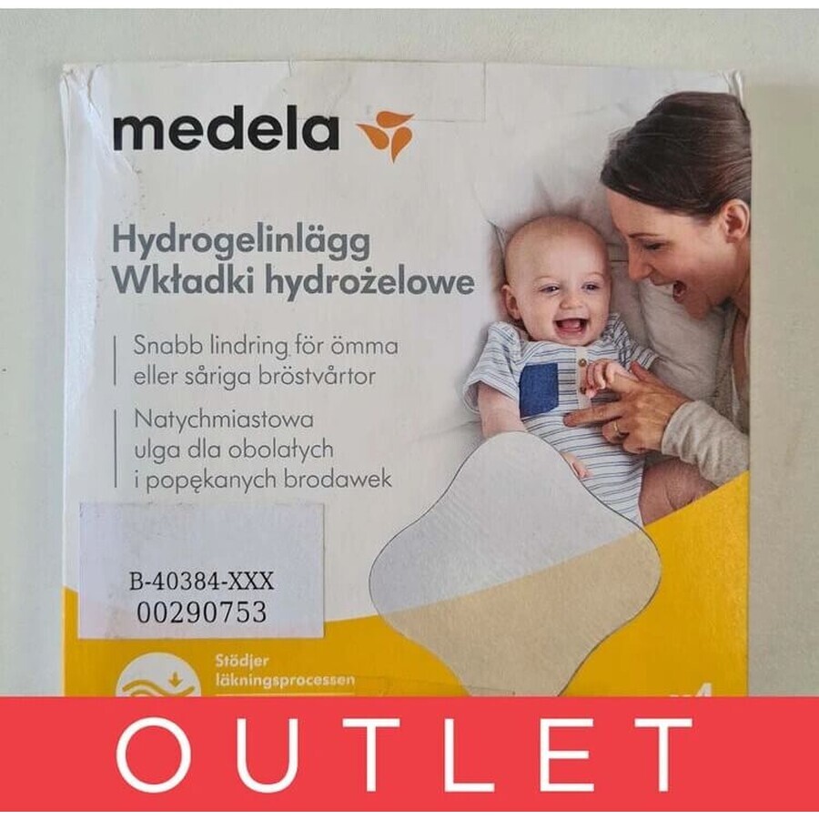 Medela hydrogelkompressen - 4 stuks 1×4 stuks, hydrogelkompressen