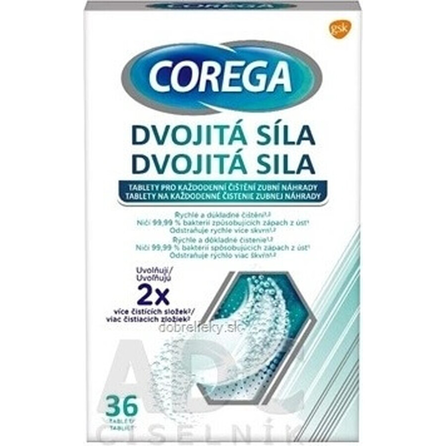 COREGA Double Strength 1x36 pcs, tablets for cleaning dentures