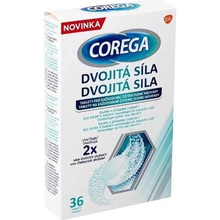 COREGA Double Strength 1x36 pcs, tablets for cleaning dentures