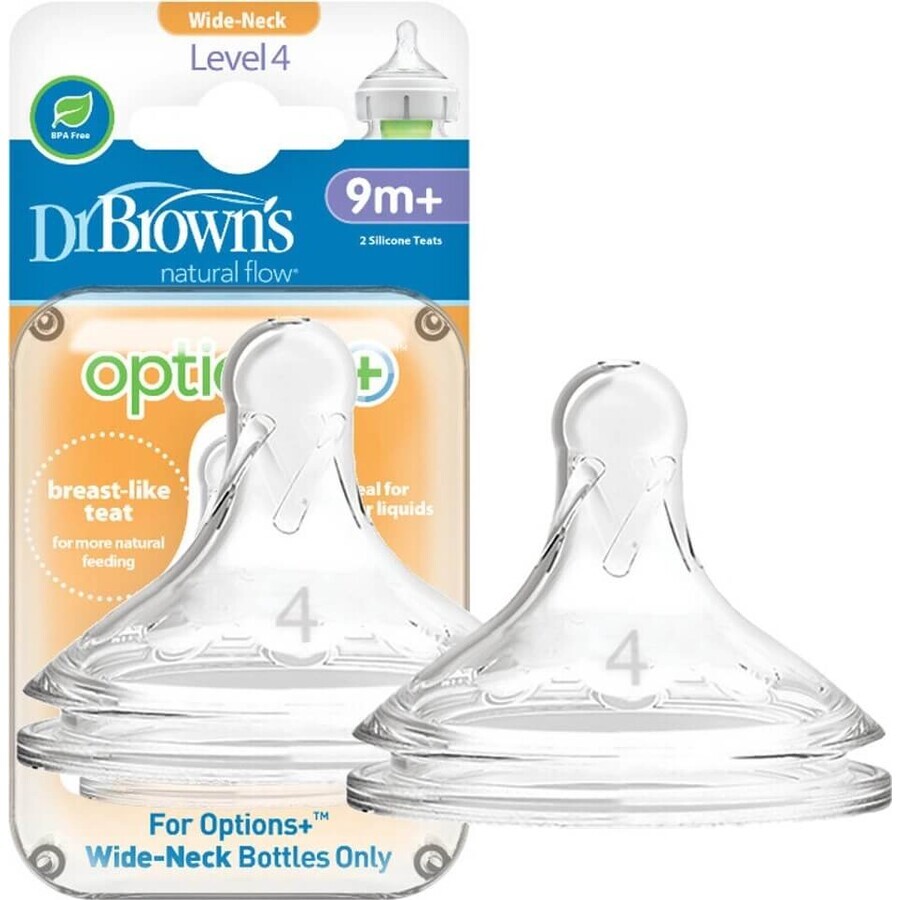 DR.BROWNS CUMLIKY OPTIONS+ NARROW LEVEL 4 1×2 pcs, sucettes