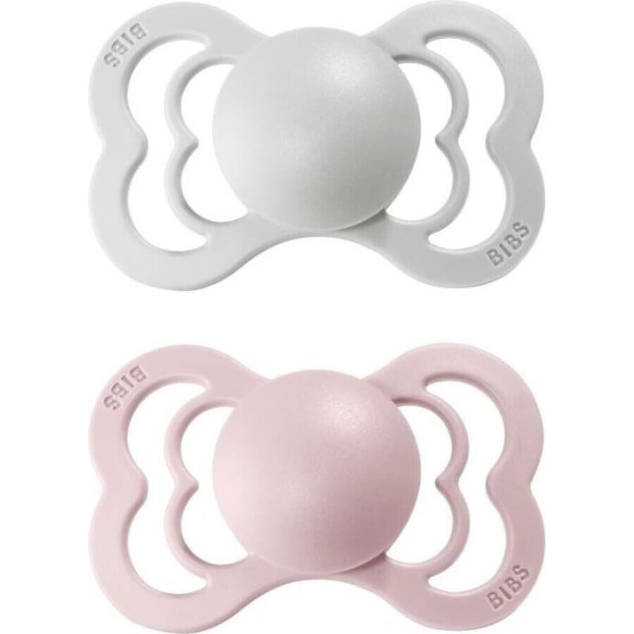 BIBS Supreme Silicone Ivory / blush 1×2 - size 1