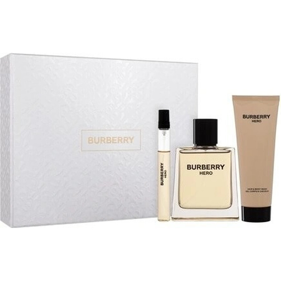 Burberry Hero 1×1 set, 100ml eau de toilette + 75ml douchegel + 10ml eau de toilette