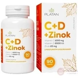 PLATAN Vitamin C + D + Zinc 1x90 tbl, food supplement