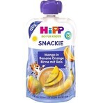 HiPP BIO KINDER Banane Orange Orange Poire Mangue Poire Riz 1×120 g, fruits et céréales, 12m+.