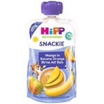 HiPP BIO KINDER Banane Orange Orange Poire Mangue Poire Riz 1×120 g, fruits et céréales, 12m+.