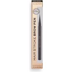 Revolution, Hair Stroke Brow Pen Marrone Scuro 1×0,50 ml, matita per sopracciglia