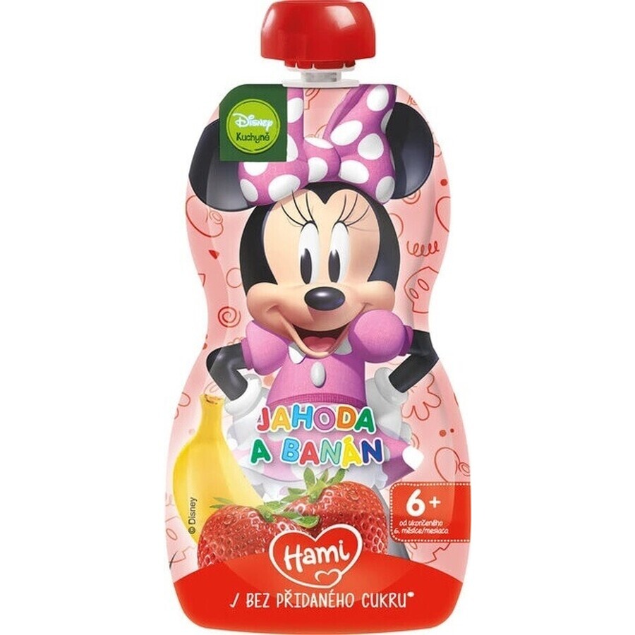 HAMI Disney Minnie Capsule Banaan en Aardbei 1×110 g, fruitcapsule