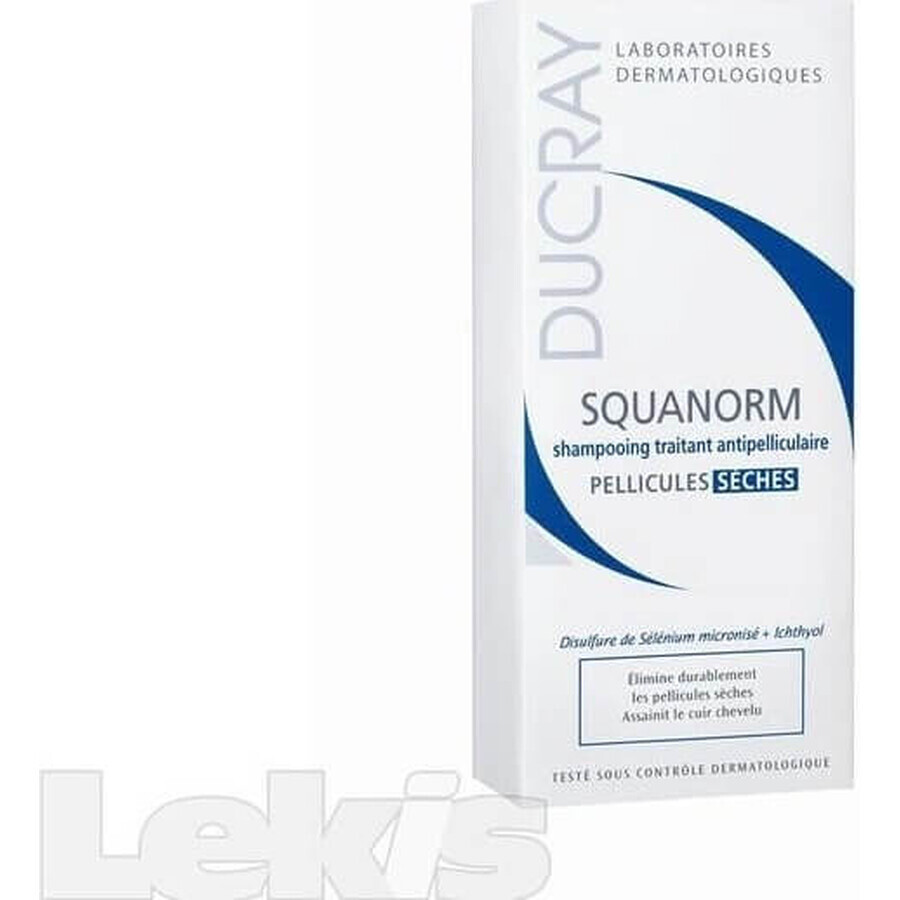 DUCRAY SQUANORM - PELLICULES SÉCHES 1×200 ml, Shampoo gegen trockene Schuppen