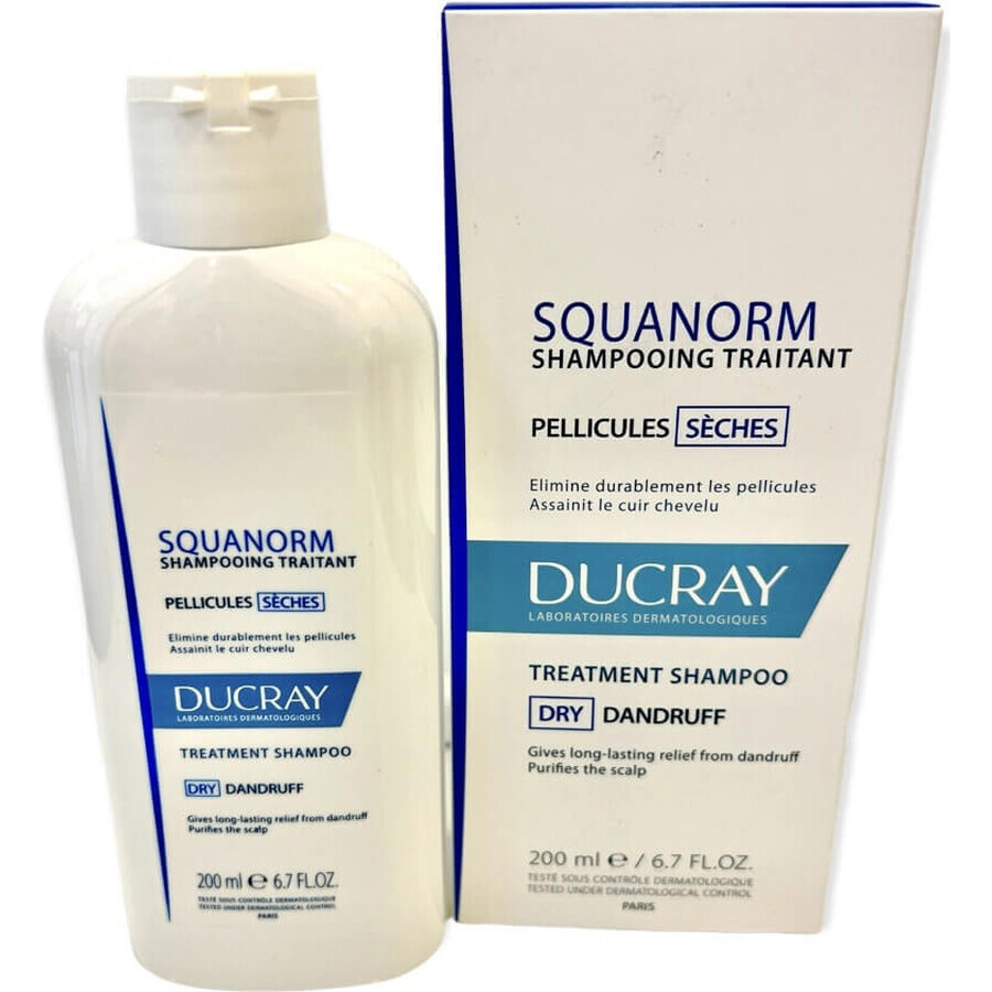 DUCRAY SQUANORM - PELLICULES SÉCHES 1×200 ml, Shampoo gegen trockene Schuppen