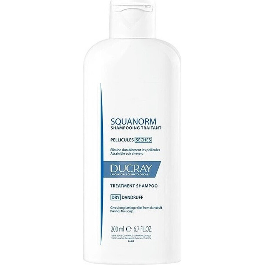 DUCRAY SQUANORM - PELLICULES SÉCHES 1×200 ml, Shampoo gegen trockene Schuppen