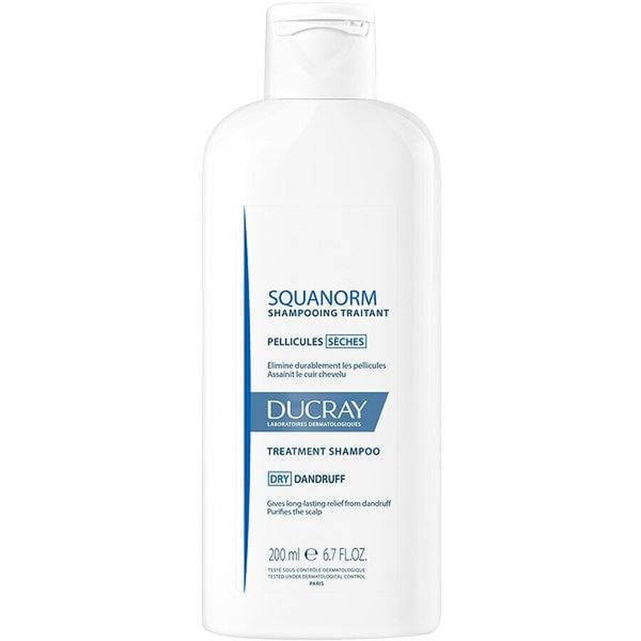 DUCRAY SQUANORM - PELLICULES SÉCHES 1×200 ml, Shampoo gegen trockene Schuppen