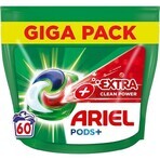 Ariel All-in-1 PODS All-in-1 PODS Extra Clean, Cápsulas de gel lavavajillas, 60 Cápsulas de gel lavavajillas 1×60 unidades, Cápsulas de gel lavavajillas