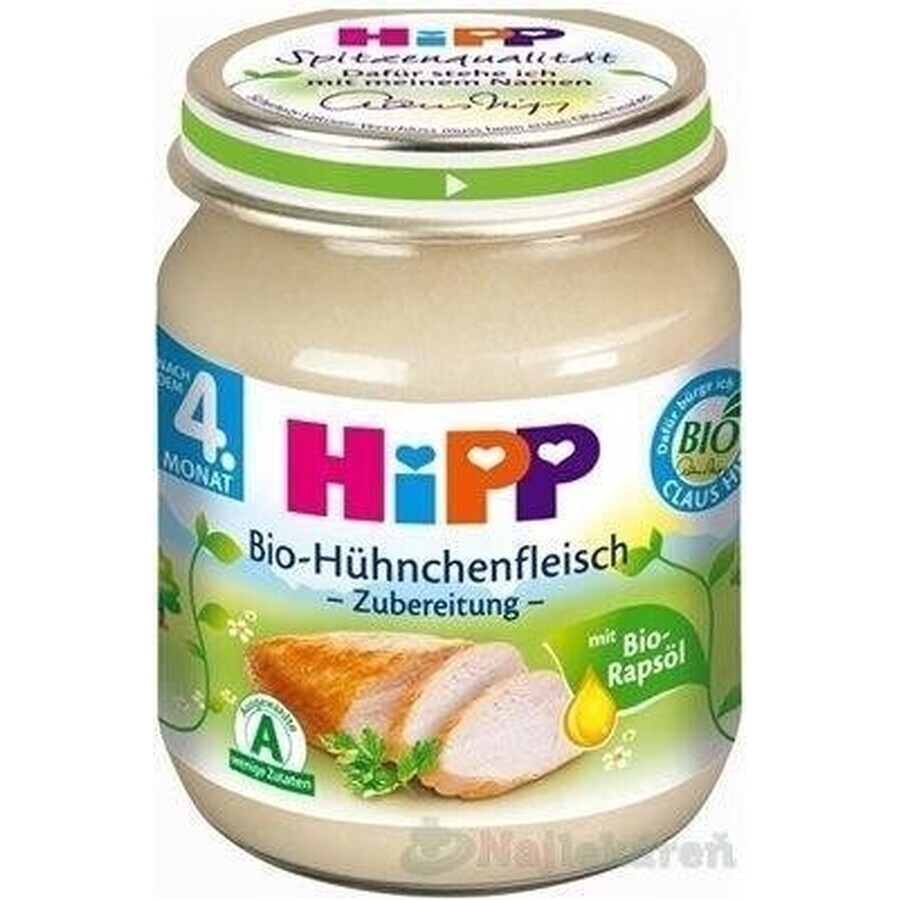 HiPP Organic purée de dinde 1×125 g, apéritif à base de viande pour enfants