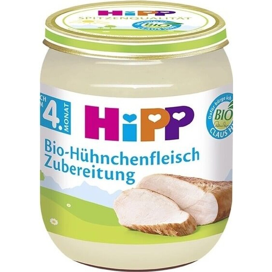 HiPP Organic purée de dinde 1×125 g, apéritif à base de viande pour enfants