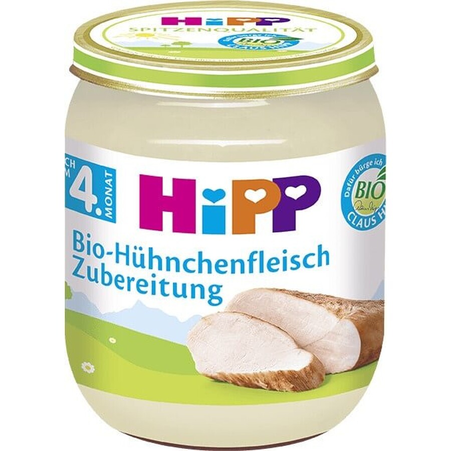 HiPP Organic purée de dinde 1×125 g, apéritif à base de viande pour enfants