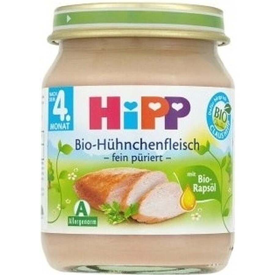 HiPP Organic purée de dinde 1×125 g, apéritif à base de viande pour enfants