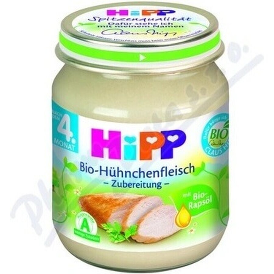 HiPP Organic purée de dinde 1×125 g, apéritif à base de viande pour enfants