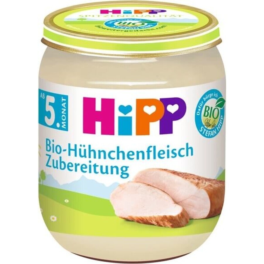 HiPP Organic purée de dinde 1×125 g, apéritif à base de viande pour enfants