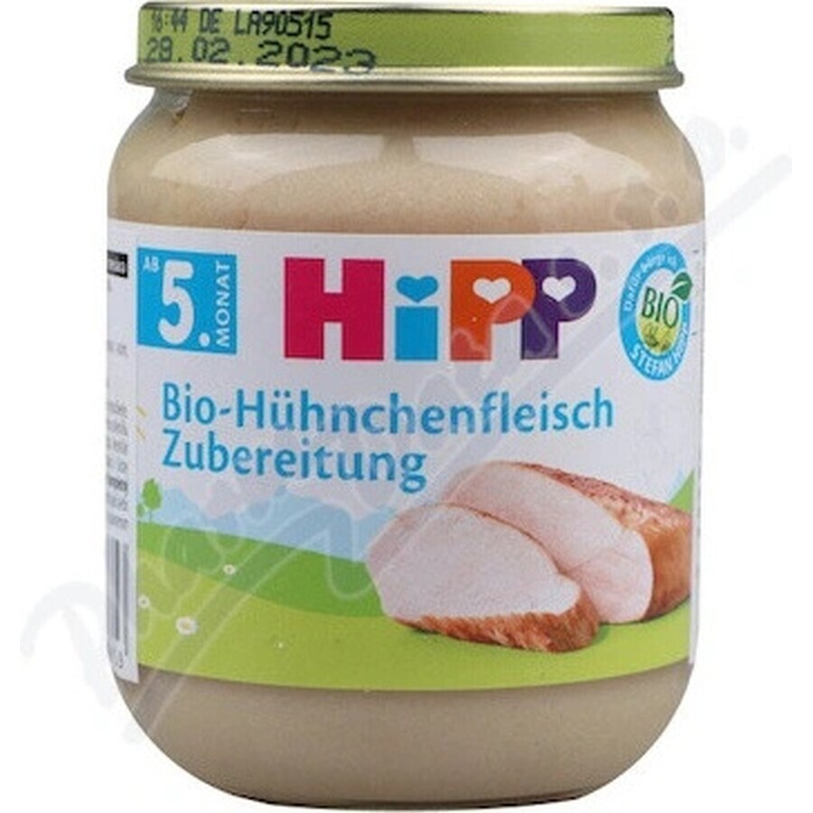 HiPP Organic purée de dinde 1×125 g, apéritif à base de viande pour enfants