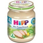 HiPP Organic purée de dinde 1×125 g, apéritif à base de viande pour enfants