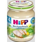 HiPP Organic purée de dinde 1×125 g, apéritif à base de viande pour enfants