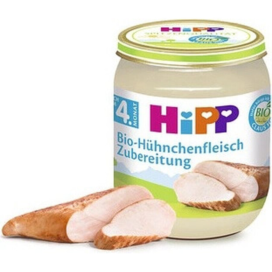 HiPP Organic purée de dinde 1×125 g, apéritif à base de viande pour enfants