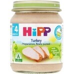 HiPP Organic purée de dinde 1×125 g, apéritif à base de viande pour enfants