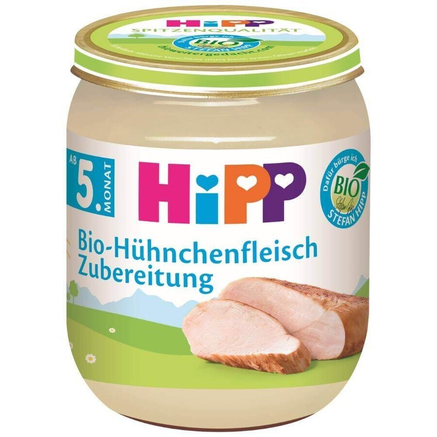 HiPP Organic purée de dinde 1×125 g, apéritif à base de viande pour enfants