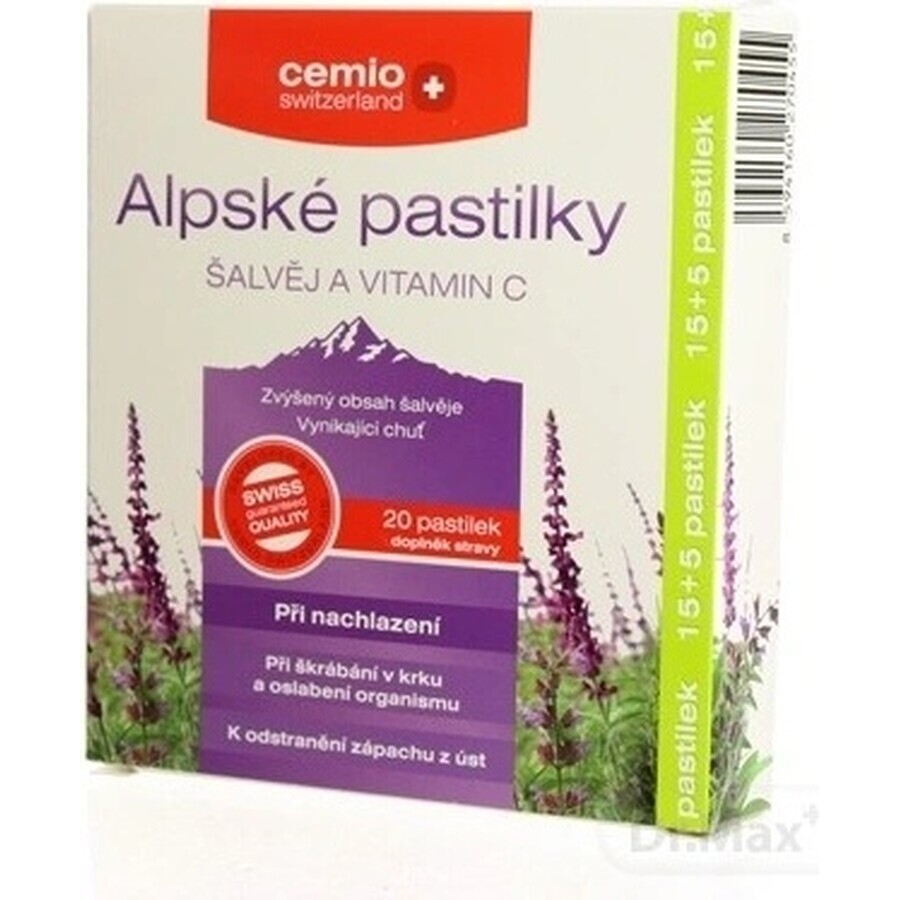 Cemio Alpine SINAAS EN VITAMINE C pillen 1×20 tbl, koude tabletten