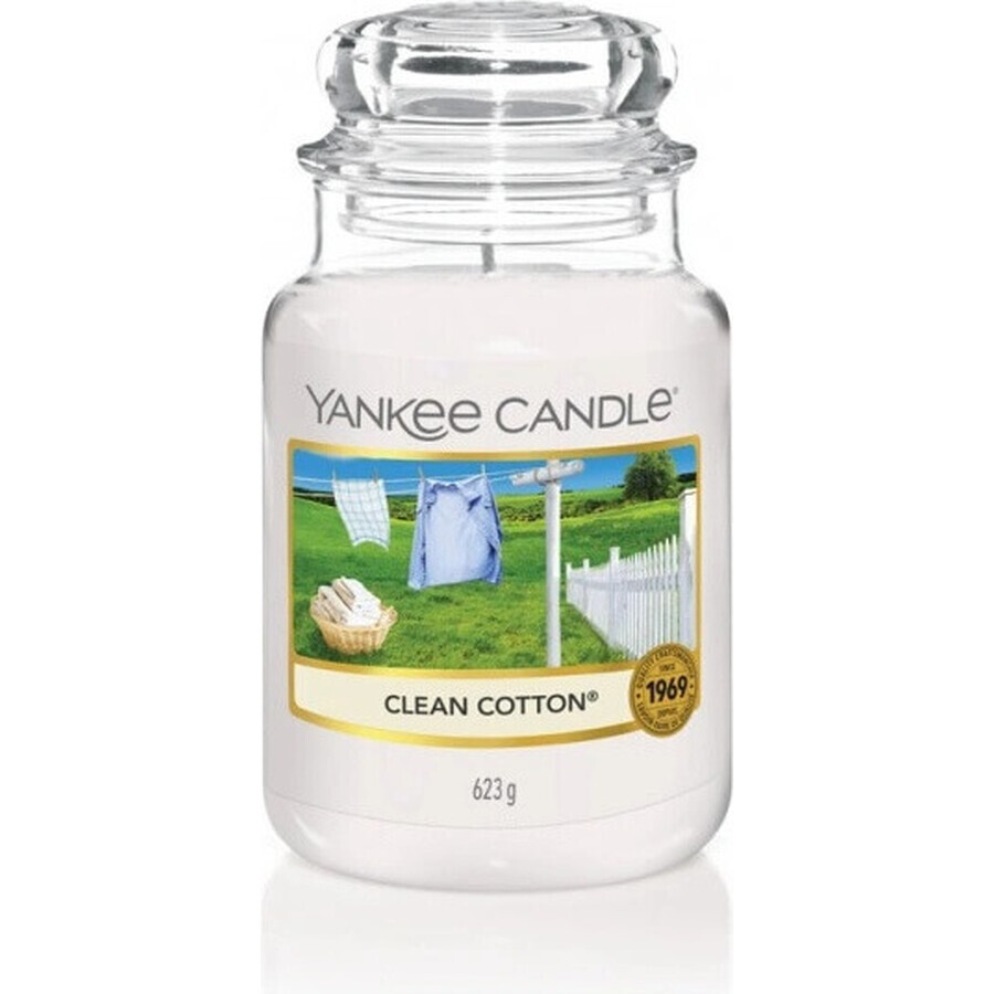 Yankee Candle - Grote geschenkset 1×567g schoon katoenen kaars met Sharpie veren, geurkaars