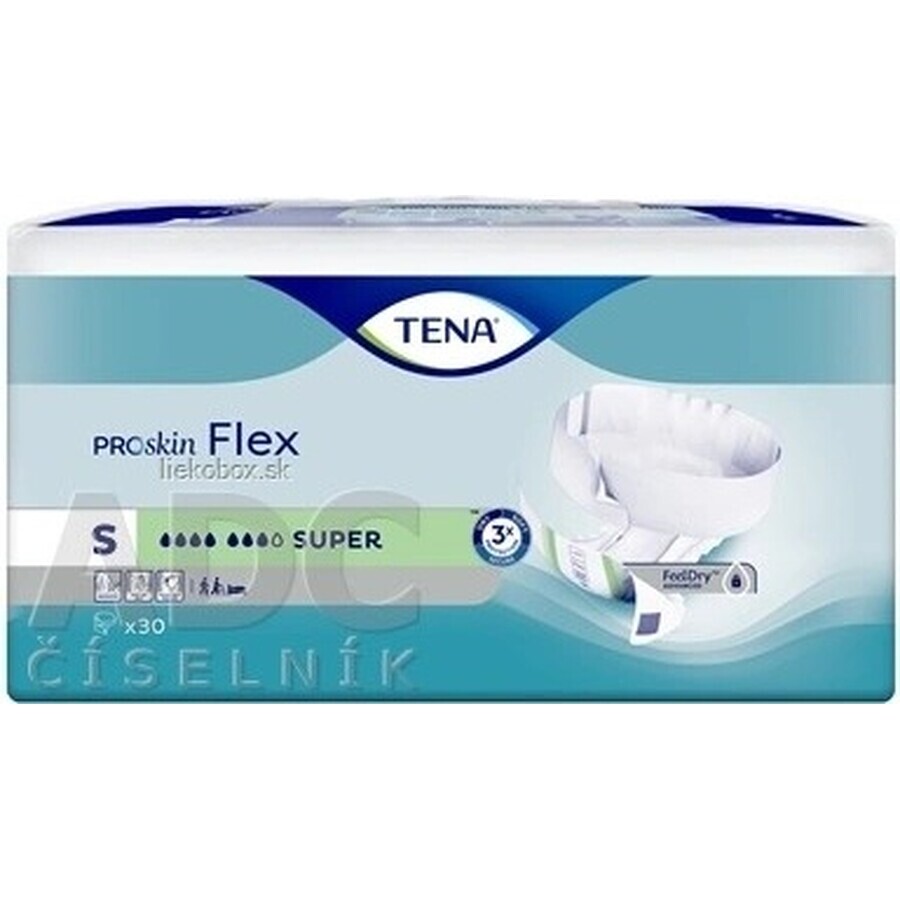 TENA Flex Super S 1×30 stuks, incontinentieslip met snel los te maken tailleband