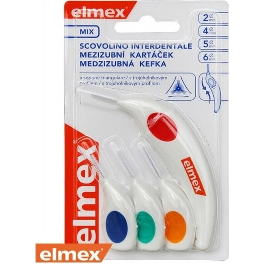 Elmex interdental toothbrush 2, 4, 5, 6mm mix 1×4 pcs