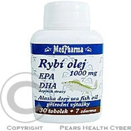 MedPharma FISH OIL 1000 mg - EPA, DHA 1×37 cps, food supplement