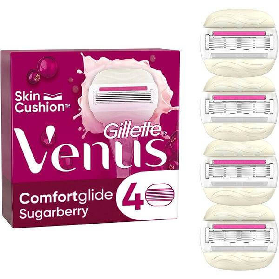 VENUS COMFORTGLIDE SUGARBERRY SHAVING HEADS 4 pcs 1×4 pcs, cabezales de afeitado de recambio