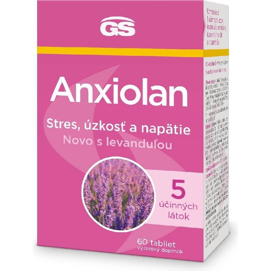 GS Anxiolan met lavendel 60 tabletten 1×60 tbl, voedingssupplement