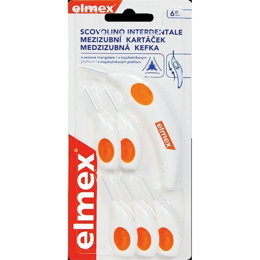 ELMEX INTERDENTAL Interdental brushes nr.6 orange 1×4 pcs, interdental brushes