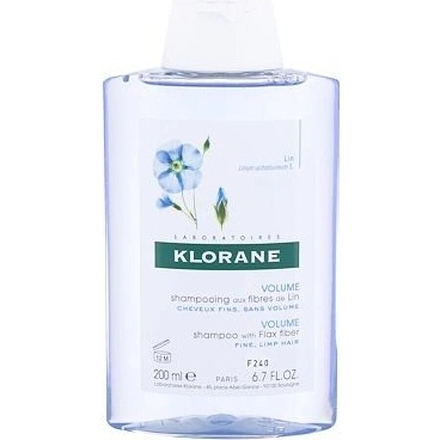 KLORANE Organic Flax Shampoo 1×200ml, shampoo voor fijn haar zonder volume