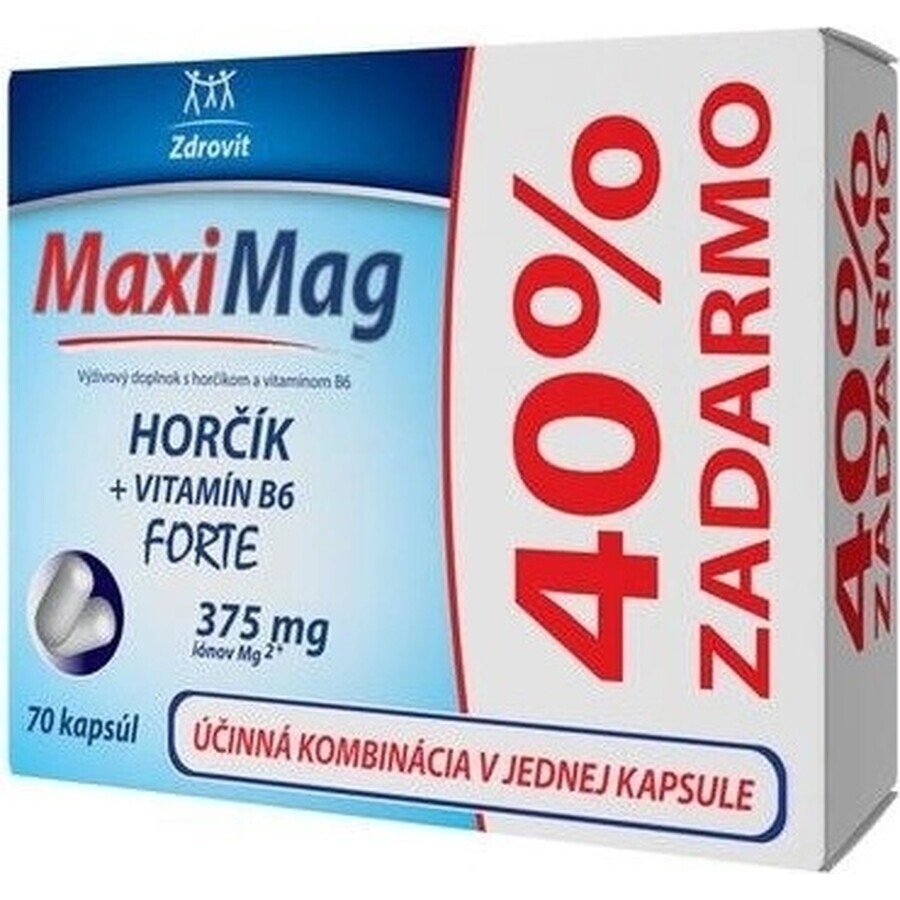 MaxiMag 40% vrij 1×70 cps, 50+20 capsules