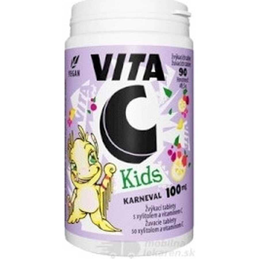 Vitabalans VITA C KIDS 100 MG 1×90 tbl, food supplement