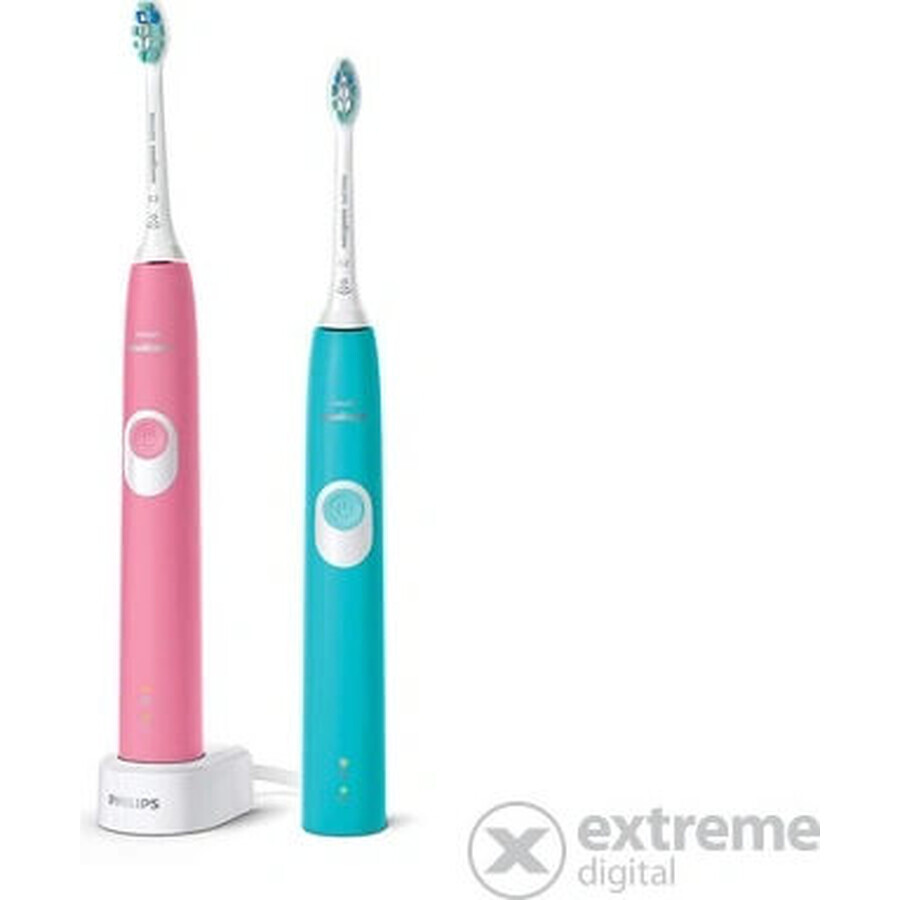 Philips Sonicare 4300 HX6807/35 1+1 1×1 set, sonische tandenborstel 2 stuks