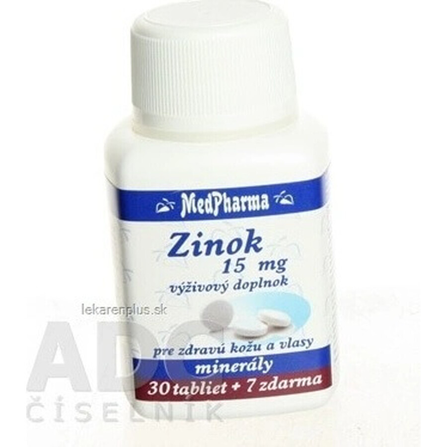 MedPharma ZINOC 15 mg 1×37 tbl, zinc