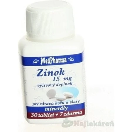 MedPharma ZINOC 15 mg 1×37 tbl, cynk: ceny i cechy